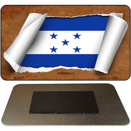 Honduras Flag Scroll Novelty Metal Magnet M-9077