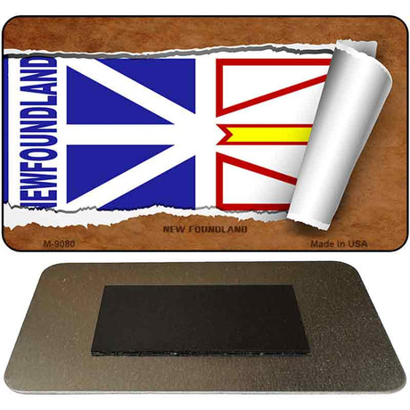 Newfoundland Flag Scroll Novelty Metal Magnet M-9080