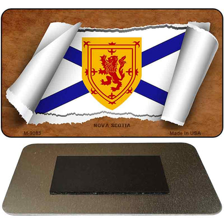 Nova Scotia Flag Scroll Novelty Metal Magnet M-9083