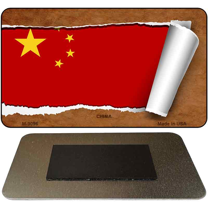 China Flag Scroll Novelty Metal Magnet M-9096