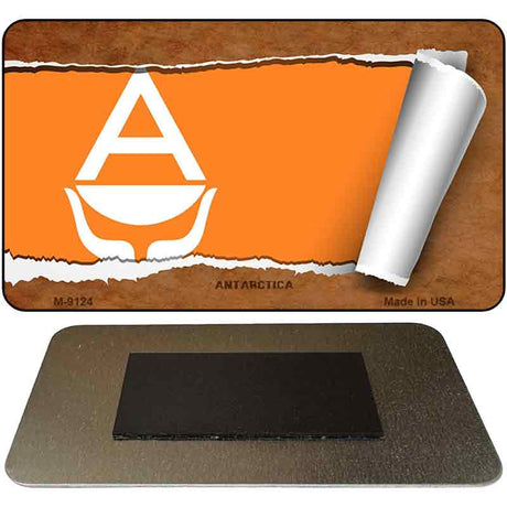 Antarctica Flag Scroll Novelty Metal Magnet M-9124