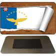 Azores Flag Scroll Novelty Metal Magnet M-9131