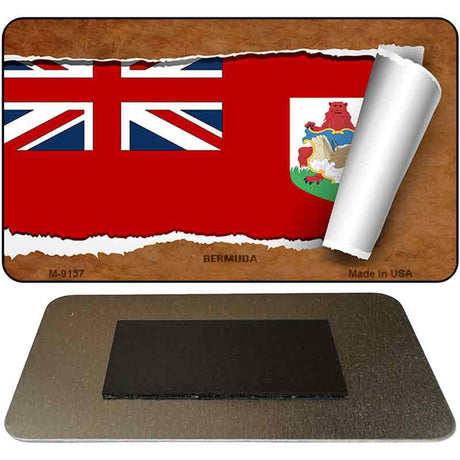 Bermuda Flag Scroll Novelty Metal Magnet M-9137