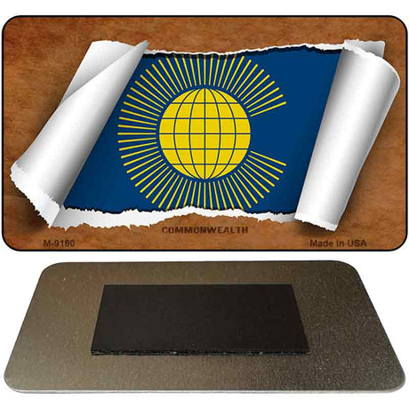 Commonwealth Flag Scroll Novelty Metal Magnet M-9160