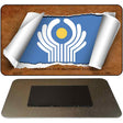 Commonwealth of Independent States Flag Scroll Novelty Metal Magnet M-9161