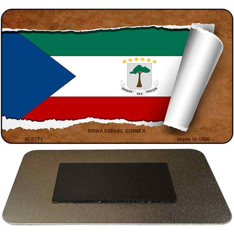 Equatorial Islands Flag Scroll Novelty Metal Magnet M-9171