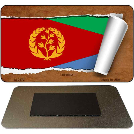 Eritrea Flag Scroll Novelty Metal Magnet M-9172