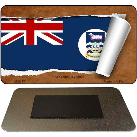 Falkland Islands Flag Scroll Novelty Metal Magnet M-9177