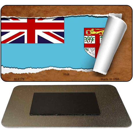 Fiji Flag Scroll Novelty Metal Magnet M-9179