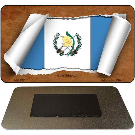 Guatemala Flag Scroll Novelty Metal Magnet M-9187