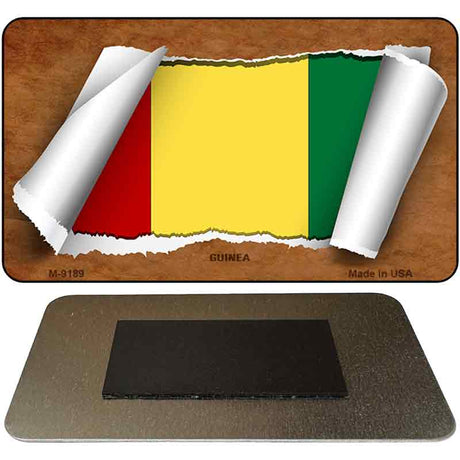 Guinea Flag Scroll Novelty Metal Magnet M-9189