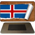 Iceland Flag Scroll Novelty Metal Magnet M-9193