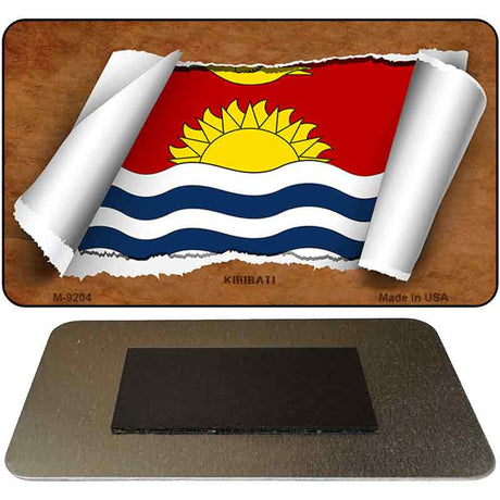 Kiribati Flag Scroll Novelty Metal Magnet M-9204