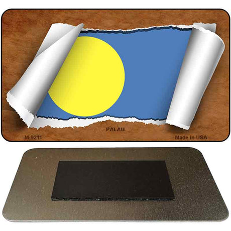 Palau Flag Scroll Novelty Metal Magnet M-9211