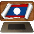 Laos Flag Scroll Novelty Metal Magnet M-9213