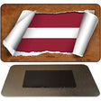 Latvia Flag Scroll Novelty Metal Magnet M-9214