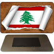 Lebanon Flag Scroll Novelty Metal Magnet M-9216