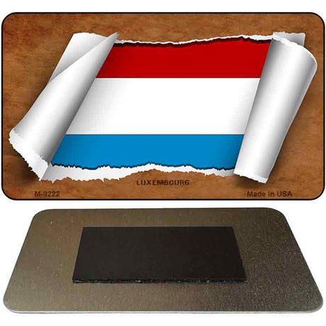 Luxembourg Flag Scroll Novelty Metal Magnet M-9222