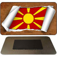 Macedonia Flag Scroll Novelty Metal Magnet M-9224