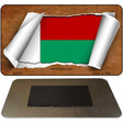 Madagascar Flag Scroll Novelty Metal Magnet M-9227