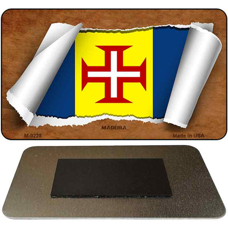 Madeiva Flag Scroll Novelty Metal Magnet M-9228