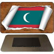 Maldives Flag Scroll Novelty Metal Magnet M-9231