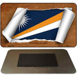 Marshall Islands Flag Scroll Novelty Metal Magnet M-9234