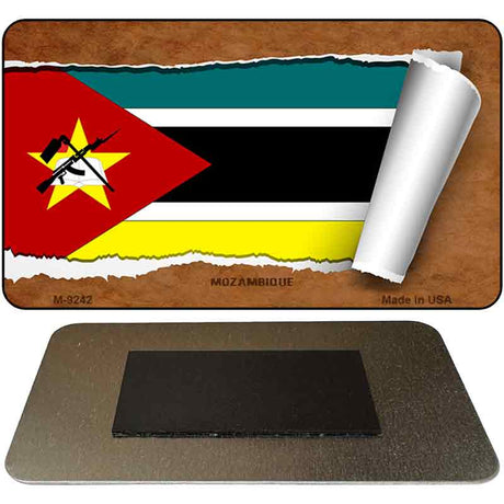 Mozambique Flag Scroll Novelty Metal Magnet M-9242