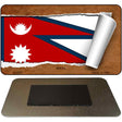 Nepal Flag Scroll Novelty Metal Magnet M-9247