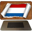 Netherlands Flag Scroll Novelty Metal Magnet M-9248