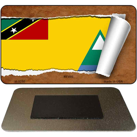 Nevis Flag Scroll Novelty Metal Magnet M-9250