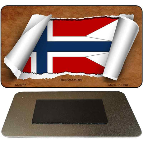 Norway-NS Flag Scroll Novelty Metal Magnet M-9257