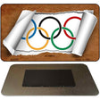 Olympic Flag Scroll Novelty Metal Magnet M-9258