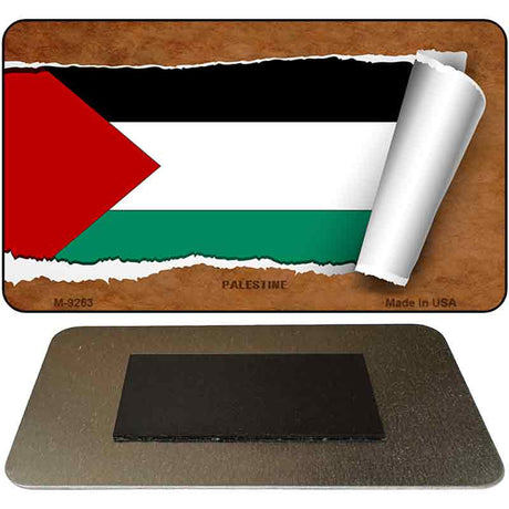 Palestine Flag Scroll Novelty Metal Magnet M-9263