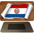 Paraguay-OBV Flag Scroll Novelty Metal Magnet M-9265