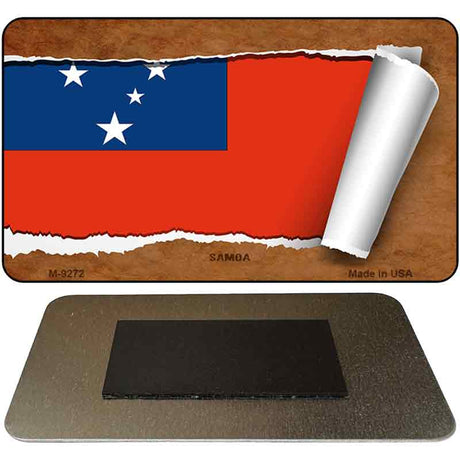 Samoa Flag Scroll Novelty Metal Magnet M-9272