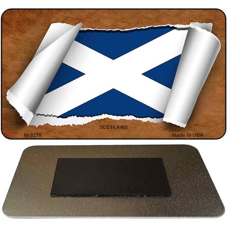 Scotland Flag Scroll Novelty Metal Magnet M-9276