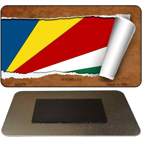 Seychelles Flag Scroll Novelty Metal Magnet M-9278