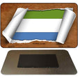 Sierra Leone Flag Scroll Novelty Metal Magnet M-9279