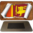 Sri Lanke Flag Scroll Novelty Metal Magnet M-9288