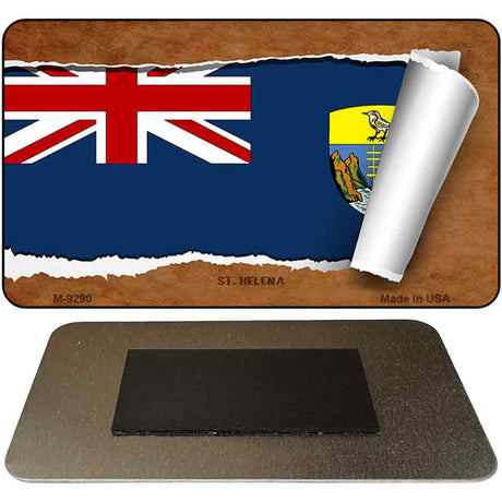 St. Helena Flag Scroll Novelty Metal Magnet M-9290