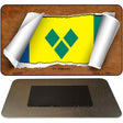 St. Vincent Flag Scroll Novelty Metal Magnet M-9292