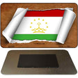 Tajikistan Flag Scroll Novelty Metal Magnet M-9298