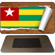 Togo Flag Scroll Novelty Metal Magnet M-9300