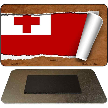 Tonga Flag Scroll Novelty Metal Magnet M-9301