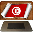 Tunisia Flag Scroll Novelty Metal Magnet M-9302