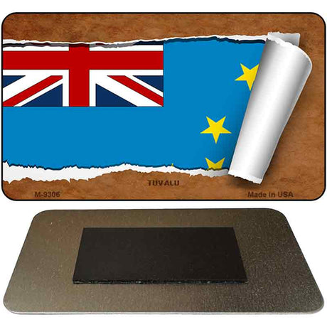 Tuvalu Flag Scroll Novelty Metal Magnet M-9306