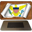 Virgin Islands US Flag Scroll Novelty Metal Magnet M-9316