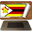 Zimbabwe Flag Scroll Novelty Metal Magnet M-9320