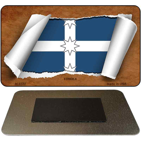 Eureka Flag Scroll Novelty Metal Magnet M-9322